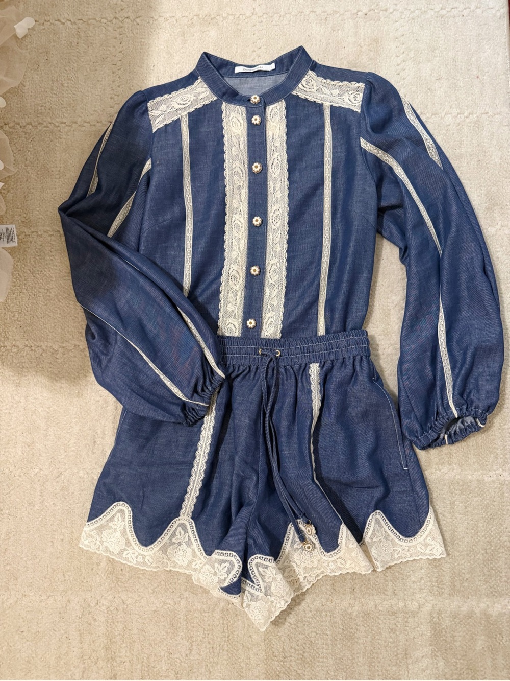 Zimmermann Awaken Denim short set - Picture 9 of 9